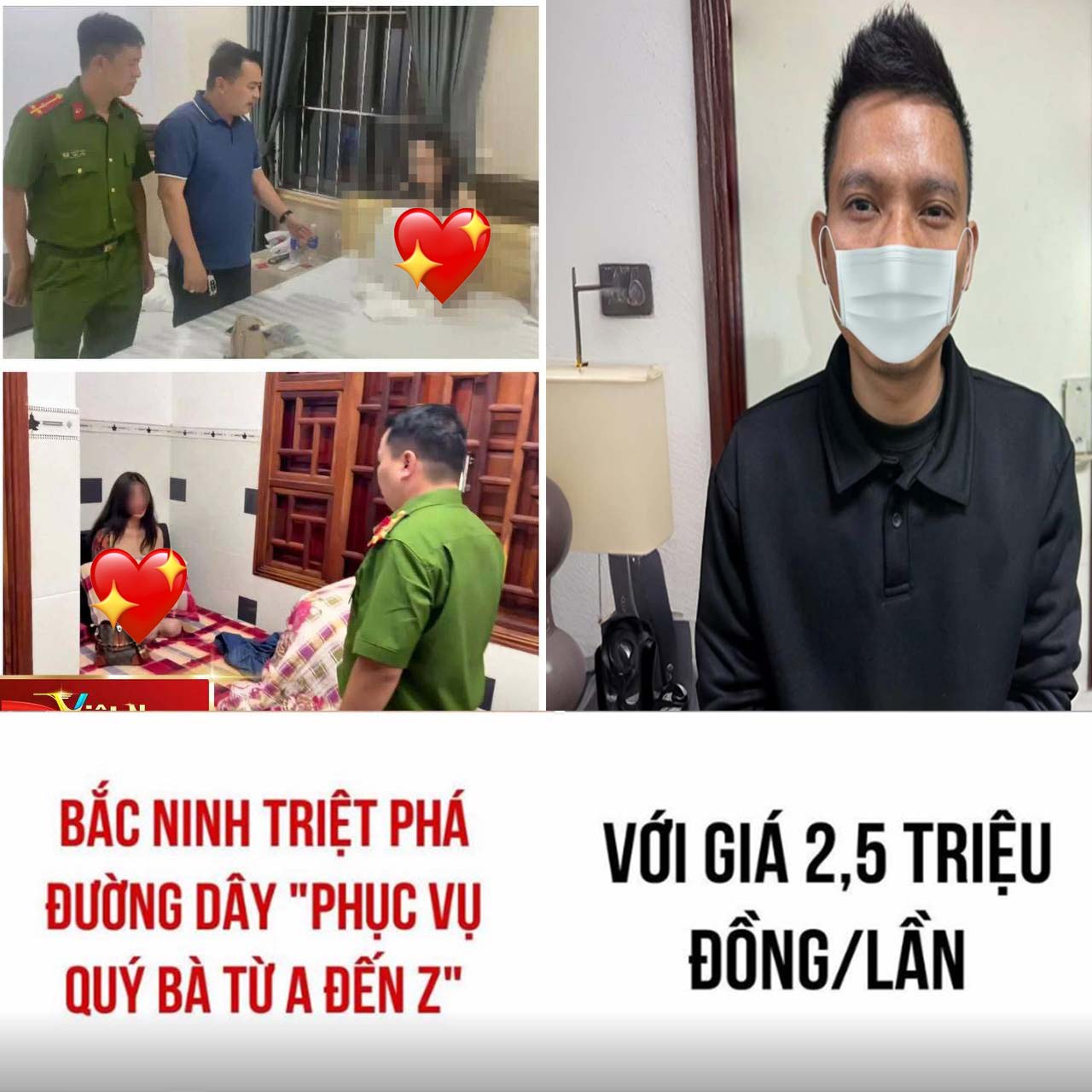 Bắc Ninh: Triệt phá đường dây trai trẻ phục vụ các quý bà “từ A đến Z” với giá 2,5 triệu/lần