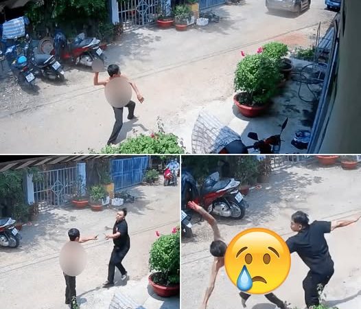 Con trai lái xe ô tô var vào cha , sau đó hai cha con ‘var’ đánh nhau nhau rất căng