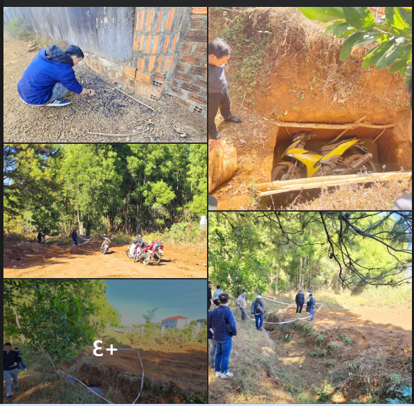 Cận cảnh: Hiện trường ch.ô.n giấu xe m.áy dùng c.ư.ớ.p ngân hàng tại Gia Lai